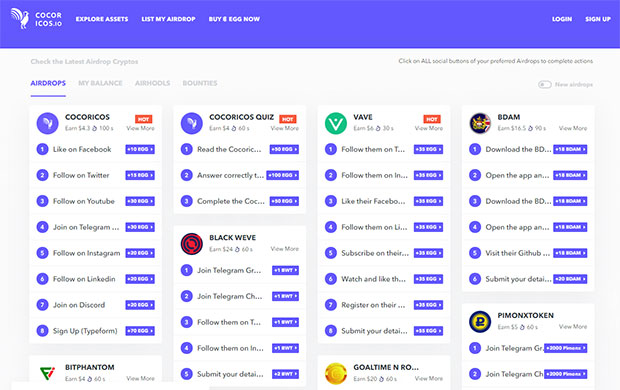 airdrop сервисы